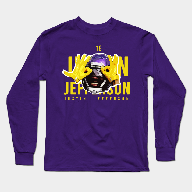 jefferson griddy dance Justin Jefferson Long Sleeve TShirt TeePublic